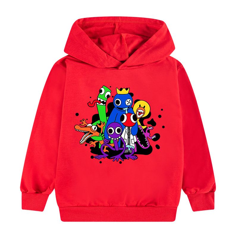 Hot selling clothing cartoon Rainbow friends children's boys and girls hoodie B399_voghion.com