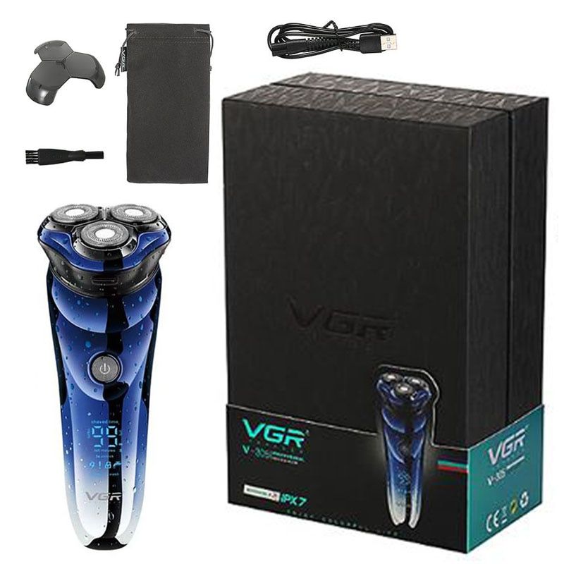 VGR Wet/Dry Powerful Shaver For Men Facial Electric Razor Washable Beard Shaving hine Rechargeable_voghion.com