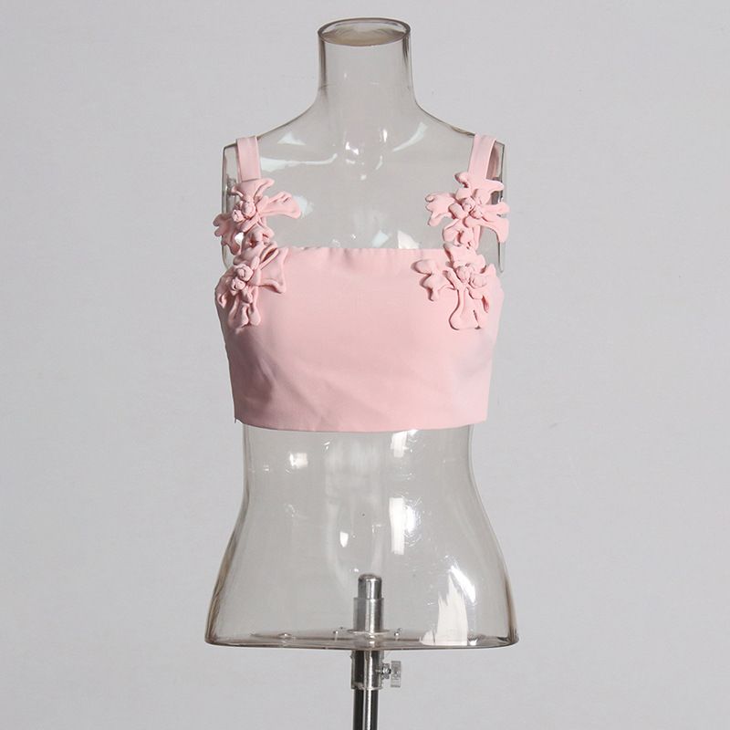 Women's Clothing Temperamental small fragrance style three dimensional flower two piece suit _voghion.com