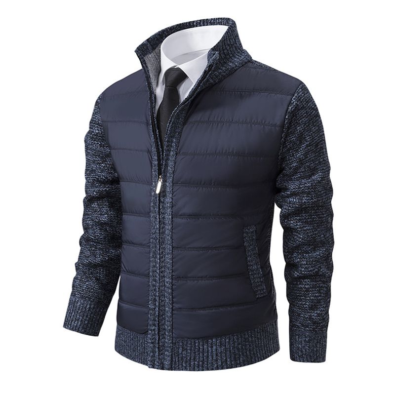Men's Clothing  Autumn and winter new men's cardigan sweater foreign trade sweater jacket plus velvet thickened men's jacket_voghion.com