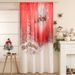 Christmas Print Curtains – Festive Holiday Window Drapes With Reindeer/Snowman/Tree Designs (100% Polyester Red/Blue, Semi-Sheer, Grommet Top)_voghion.com
