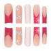 Faux ongles papillon élégants en alliage rouge français avec paillettes flocon de neige – Faux ongles réutilisables pour femmes, faciles à appliquer, compatibles avec colle et gel_voghion.com