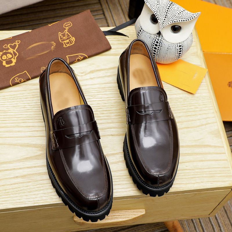 Couro para homens, corte baixo de outono, couro genuíno, tendência da moda, feijão versátil, preto, à prova d'água, estilo britânico masculino_voghion.com