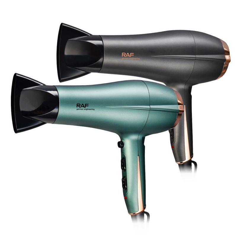 Sèche-cheveux ionique professionnel 2200 W, séchage rapide, qualité salon, avec fonction air froid, prise européenne._voghion.com