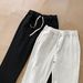 Men's Clothing Thin Cleanfit Four Corner Embroidered Mala Machete Sweatpants Wide Leg Loose Solid Color Versatile Sweatpants_voghion.com