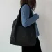 Womens shopping handbag eco-friendly storage reusable canvas shoulder school bag girls Christmas gift Y241011_voghion.com