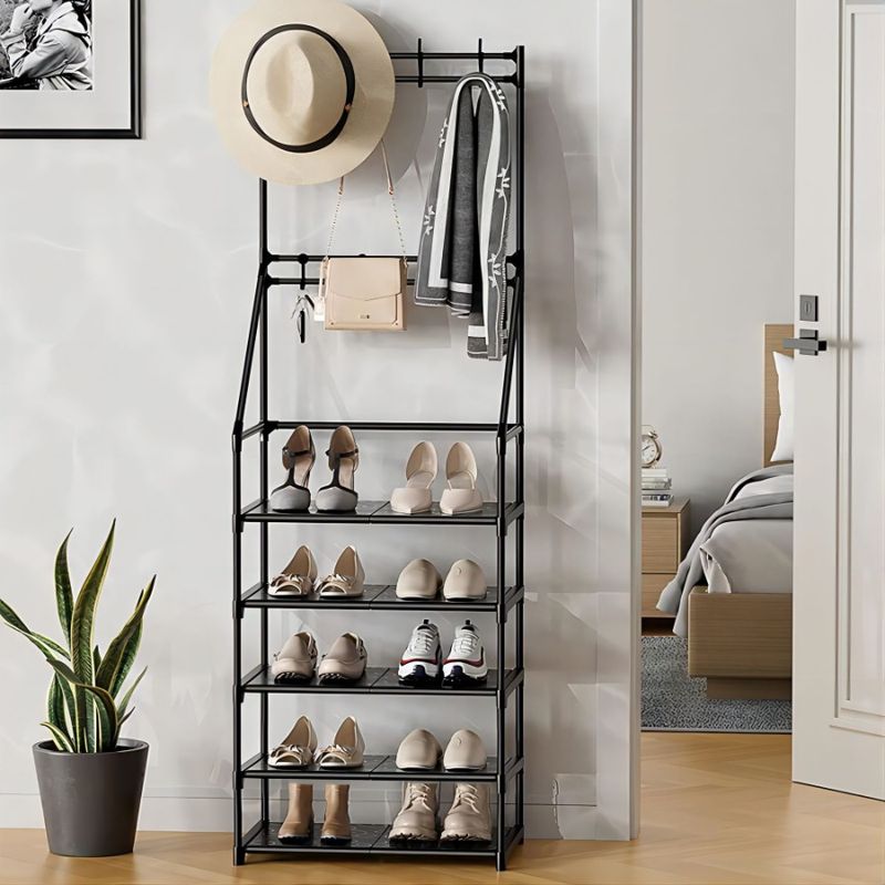 And Shoe Entryway Narrow Shoe Hooks Shoe With Shoe 5Tier Rack Rack Rack For 8 Coat Storage_voghion.com