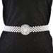 W Korean Version Women's Double Four Row Pearl Elastic Waistband Dress Accessory Versatile Belt 11 Styles_voghion.com