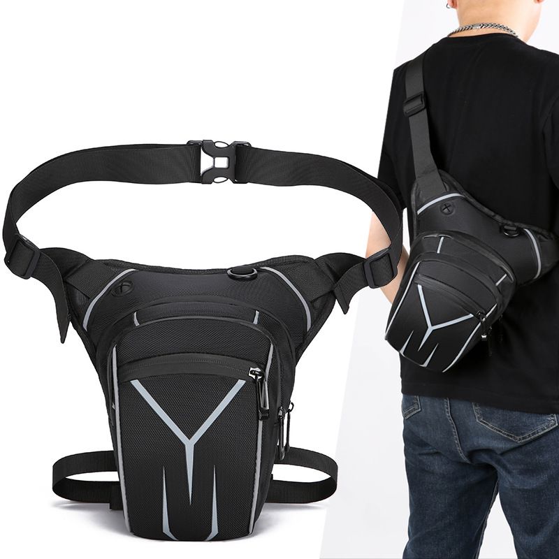 Grenzüberschreitende Sport-Gürteltasche, multifunktionale Spritzschutztasche, Beintasche, Herren-Umhängetasche, taktische Tasche, Rittertasche._voghion.com