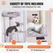 Cat Tree 60.6' Cat Tower With Cat Condo Sisal Scratching Post Light Grey_voghion.com