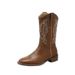 Star Style V-Cut Western Cowboy With Chunky Heels And Embroidery, Large Women's Boots 41-43, Plus Size_voghion.com