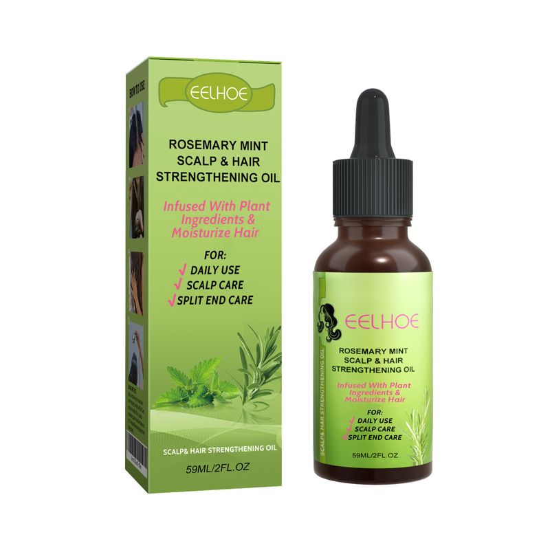 EELHOE Mint Hoer Nährstoffléisung Kopfhautmassage Behandlung Glat Dréchent Frizzy Stark Hoerpfleeg Essentiellt Ueleg_voghion.com