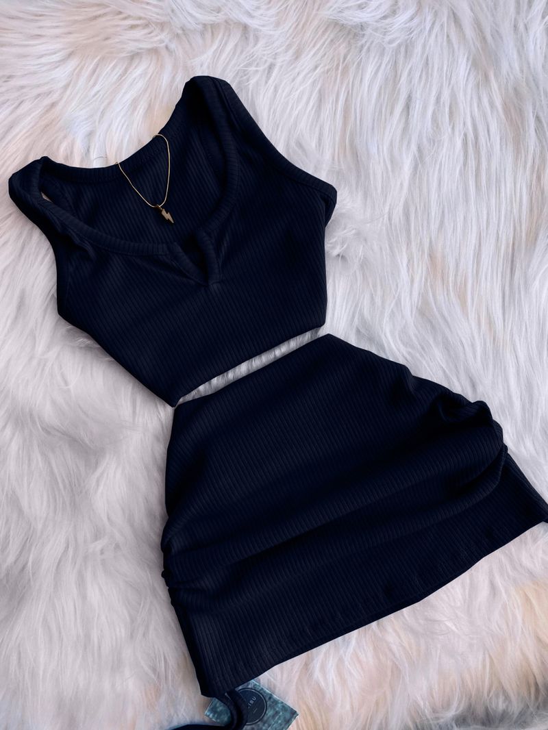 Ensemble jupe moulante à cordon de serrage et gilet décontracté pour femme, imprimé uni F208, confortable_voghion.com