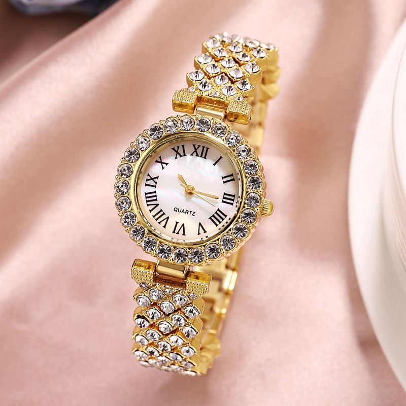 Women's Fashion Diamond Set Watch Women's Quartz Watch Bracelet Women's Watch_voghion.com