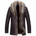 Men's Genuine Shearling Leather Jacket – Short Bomber Style With Faux Fur Lining (Black/Brown, S-5XL)_voghion.com