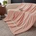 Ev Tekstili Battaniye Sütlü Kadife Düz Renk Çizgili Battaniye Kanepe Battaniyesi Klima Battaniyesi Örtü Battaniye_voghion.com
