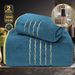 Gold-Thread & Coral Fleece Towel Set - Ultra Soft Bath & Face Towel Bundle (Includes Bath Towel & Washcloth Home & Travel Essential)_voghion.com