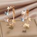 Europäische Mode Licht Luxus Stil Persönlichkeit Rosa Und Weiß Mehrere Schmetterling Fliegende Ohrringe Hohl Multi Layer Design Große Kreis Ohr Haken_voghion.com
