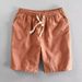 Men's Clothing Shorts Solid Color Simple Elastic Drawstring Linen Cotton Beach Leisure Loose Five Point_voghion.com