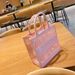 Summer New Shopping Basket Portable Bag Large Capacity Basket Storage Basket Candy Color Hollow Beach Bag_voghion.com