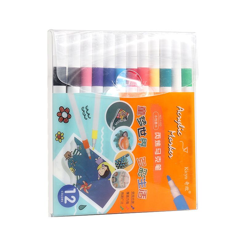 Juego de rotuladores acrílicos para oficina, para niños, para pintar, grafiti de cerámica, 60 colores, bricolaje, de secado rápido, resistente al agua, acuarela._voghion.com