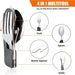 Foldable Tableware Knife Spoon Fork Camping Knife Fork Spoon Combination Tableware Outdoor Portable Multifunctional_voghion.com