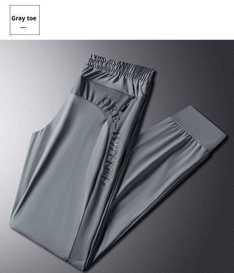 Bron Fabrikant Snel drogende zomerse ijszijde ademende elastische heren trendy losse sportbroek_voghion.com
