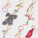 Mode sleutelhanger DIY tas hanger hanger gratis bijpassende broche accessoires koper verguld K_voghion.com