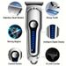 Cordless Hair Clipper – Rechargeable, IPX7 Waterproof, Ultra-Quiet (36dB), Stainless Steel Blade For Men/Beard/Pet Grooming_voghion.com