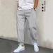 Men's Clothing Casual Jogger Pants - 220g Lightweight, Loose Fit, Drawstring Waist, Elastic Cuff, Pure Color Polyester Trousers For Everyday Wear_voghion.com