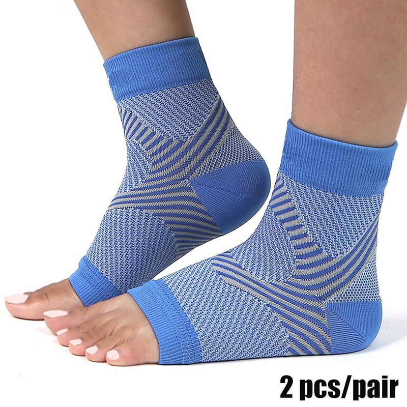 Ankle 1 Pair Braces Compression Plantar Fasciitis Sleeves, Provides Foot and Arch Support, Heel Pain, Achilles_voghion.com