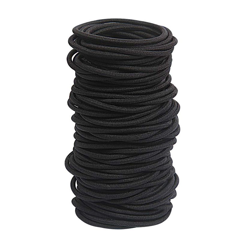 GOSICUKA 120 delar svart hårelastisk lämplig för tjocka och lockiga icke-metalliska pannband supervärde set (3 mm)_voghion.com