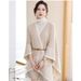 Irregular color cape cape fashion temperament in long knitted cardigan large size cape outside_voghion.com