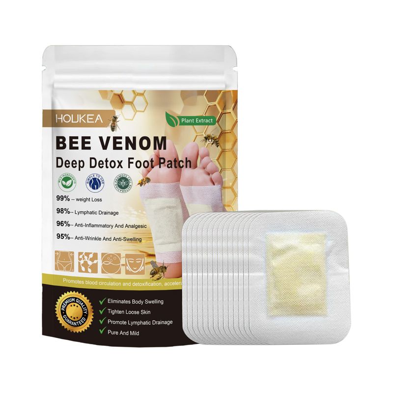 HOUKEA Bigift Urte Rensende Fodplaster, Ginger Essence Krop Fodplaster_voghion.com