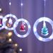 Festoon Wishing Ring LED Christmas Curtain Festive Atmosphere Decorative String Lights_voghion.com