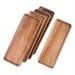 Bandeja de madera de acacia: bandeja rectangular para servir con acabado resistente al calor para pan, tazas de té y refrigerios (30 x 20 cm, veta de madera natural)_voghion.com
