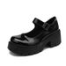 Oversized New Mary Jane Thick Sole JK Uniform Single Shoe High Heels Women's English Style Small Leather Shoes_voghion.com