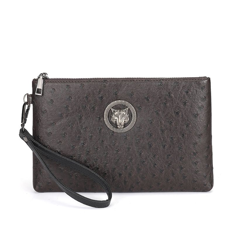 Borsa a tracolla da uomo, borsa da polso, borsa casual alla moda per giovani uomini, grande capacità, portafoglio in vera pelle_voghion.com