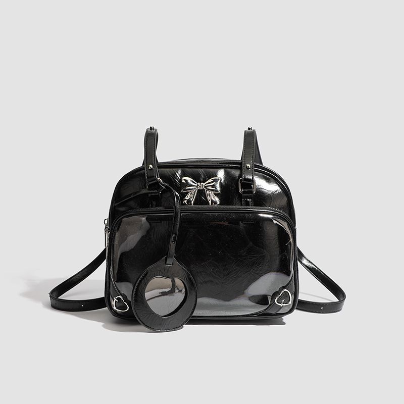Millennium Y2K Hot Style Bowknot Mini JK Girls Backpack Transparent Søt Dameveske Mote Hundred Skulderveske_voghion.com