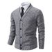 Cardigan da uomo in peluche e spesso con scollo a V 2024, top caldo oversize da uomo, giacca maglione_voghion.com