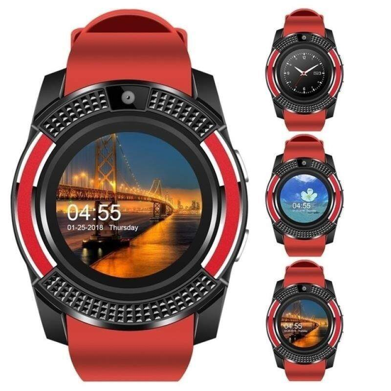Nuevo reloj inteligente a prueba de agua V8, reloj inteligente deportivo Bluetooth con cámara, ranura para tarjeta SIM para Android, recordatorio de mensajes_voghion.com