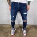 Suitable For All Seasons Bulk Discount New Men's Ripped Stretch Skinny Jeans_voghion.com