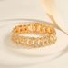 Gold Plated Textured Cuban Link Bracelet, Two-Tone Chunky Chain Bracelet With Geometric Pattern, Statement Hip-Hop & Daily Jewelry_voghion.com