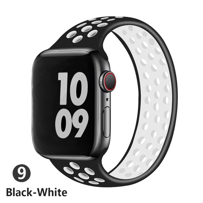 Silicone Solo Loop Strap for Apple Watch Ultra Band 45mm 49mm 44mm 41mm 40mm Breathe Elastic Bracelet IWatch Series 3 5 SE 6 7 8_voghion.com