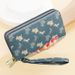 Women's Wallet Card Cases Double Zipper Wallet Ladies Long Large Capacity Double Layer Wallet Printed Clutch Bag Mobile Phone Bag_voghion.com