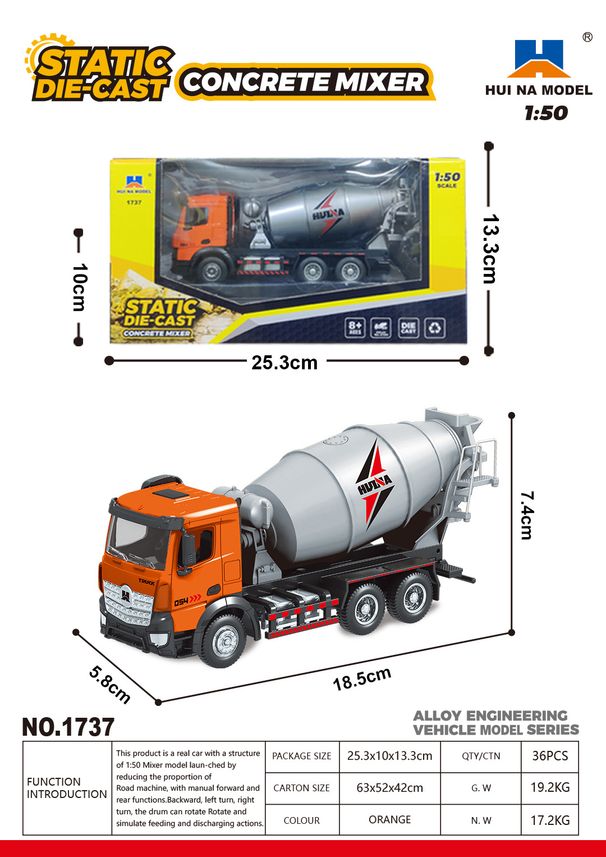 Set di modelli di veicoli da costruzione in lega Mother & Kids in scala 1:50 - Mini escavatore, autocarro con cassone ribaltabile e gru giocattolo resistenti per bambini e collezionisti_voghion.com