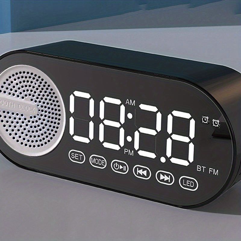 Wireless Speaker Small Stereo With Clock And Alarm Clock With Human Body Sensing Home Outdoor Portable Mini High Volume_voghion.com