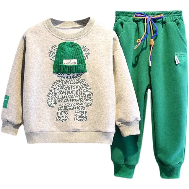 Jungen und Mädchen Kleidung Set Kinder Mit Kapuze Oberbekleidung Tops Hosen 2Pcs Outfits Kinder Teenager Kostüm Anzug Frühling Herbst_voghion.com