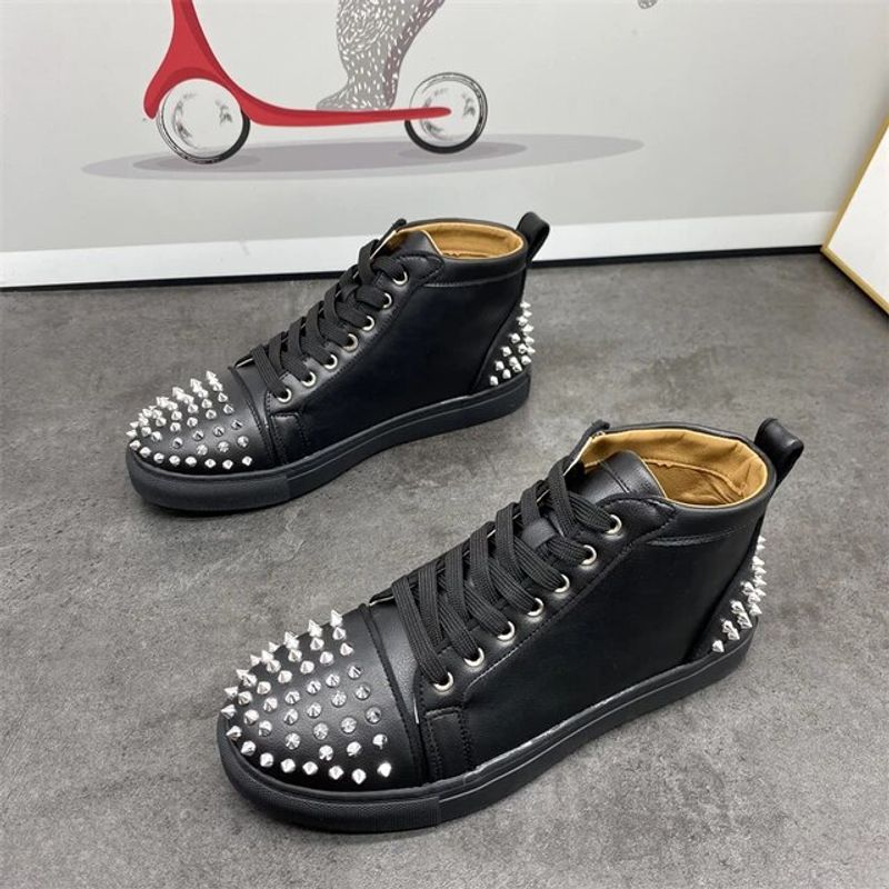 Plateau-Schuhe für Herren, elegante RiSALE-Schuhe, Original-Lederstiefel, hässliche Stiefel, Nachtschuhe_voghion.com