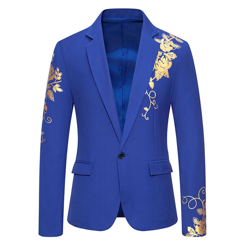 Giacca da uomo bronzata nuova primavera ed estate, abito casual da uomo di taglia europea_voghion.com
